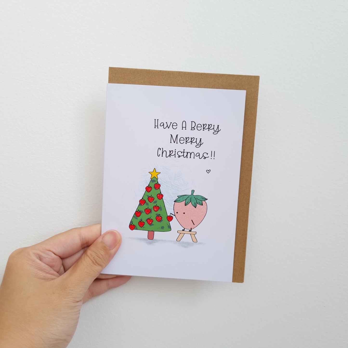 Cute Summer Themed Christmas Cards - 4 Pack - Swallow Wind Art