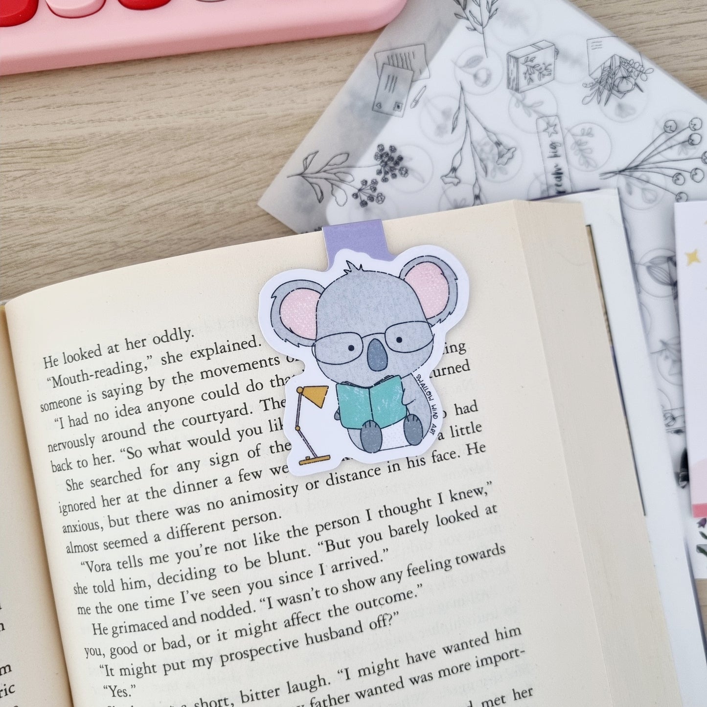 Magnetic Bookmark - Koala Study Buddy - Swallow Wind Art