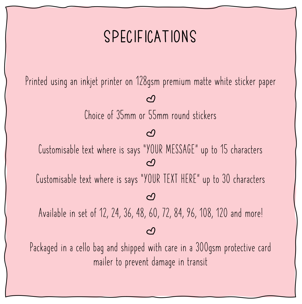 Fully Customisable Personalised Floral Gift Stickers - Swallow Wind Art