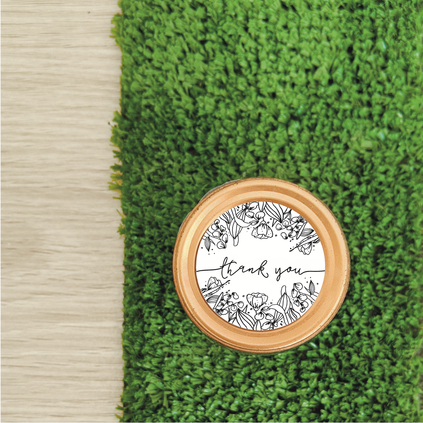 Floral Round Thank You Favour Labels - Personalised Gift Stickers - Swallow Wind Art