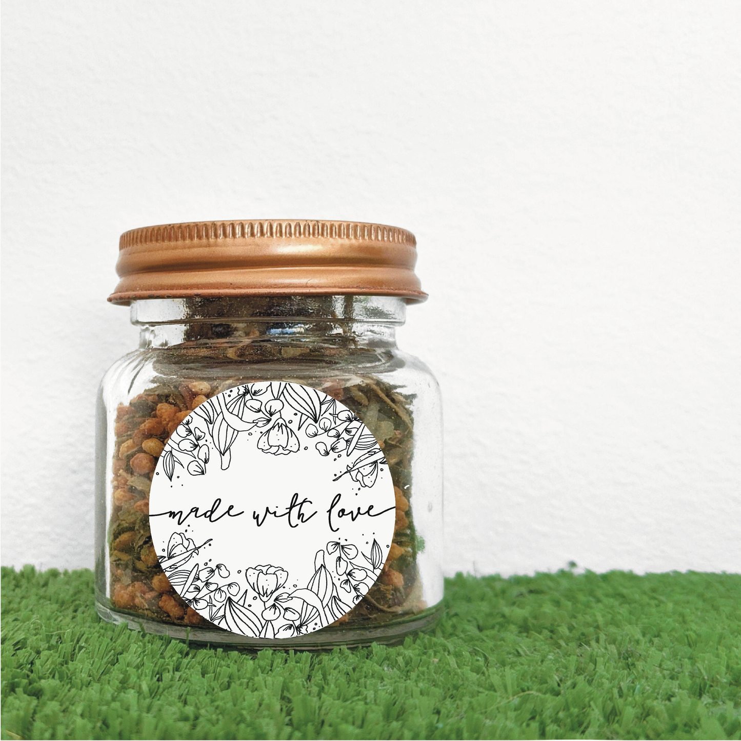 Personalised Gift Stickers - Made with Love - Swallow Wind Art