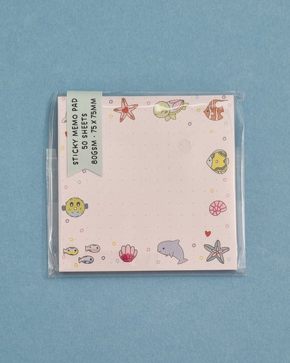 Under the Sea Dotted Sticky Memo Pad