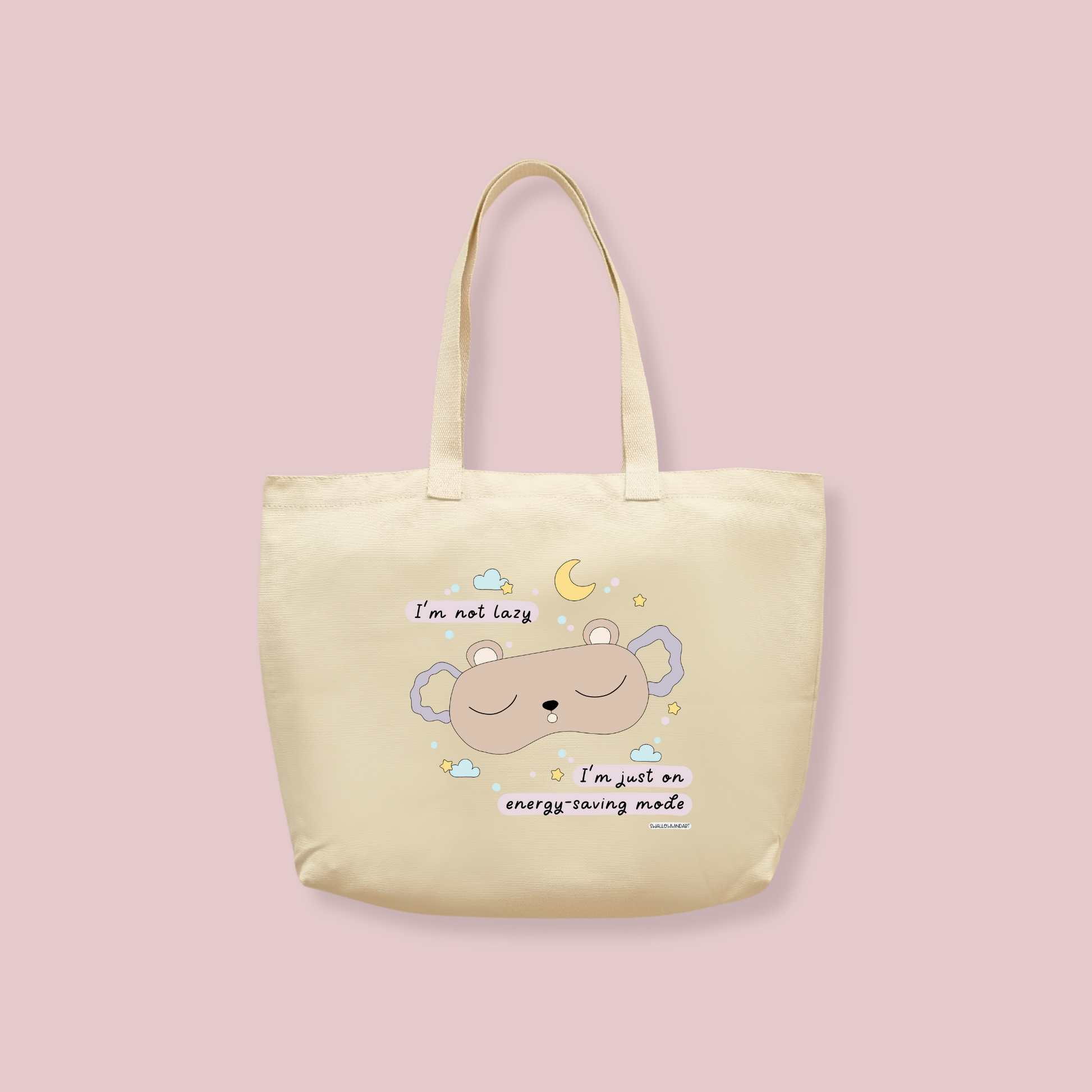 Energy Saving Mode Tote Bag - Swallow Wind Art