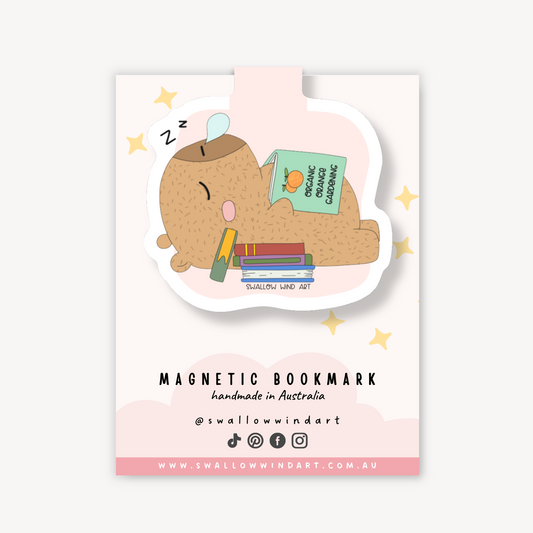 Magnetic Bookmark - Capybara's Cosy Corner - Swallow Wind Art