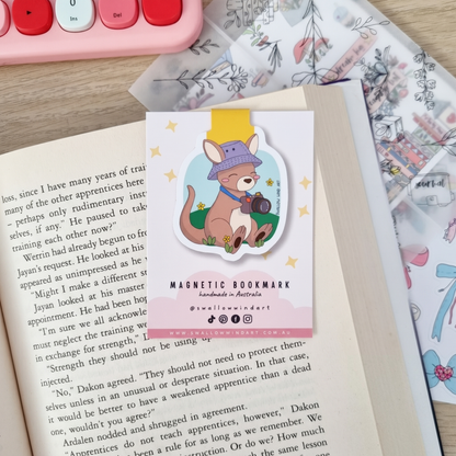 Magnetic Bookmark - Flash the Kangaroo - Swallow Wind Art
