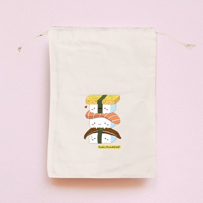 Sushi Stack Drawstring Bag - Swallow Wind Art