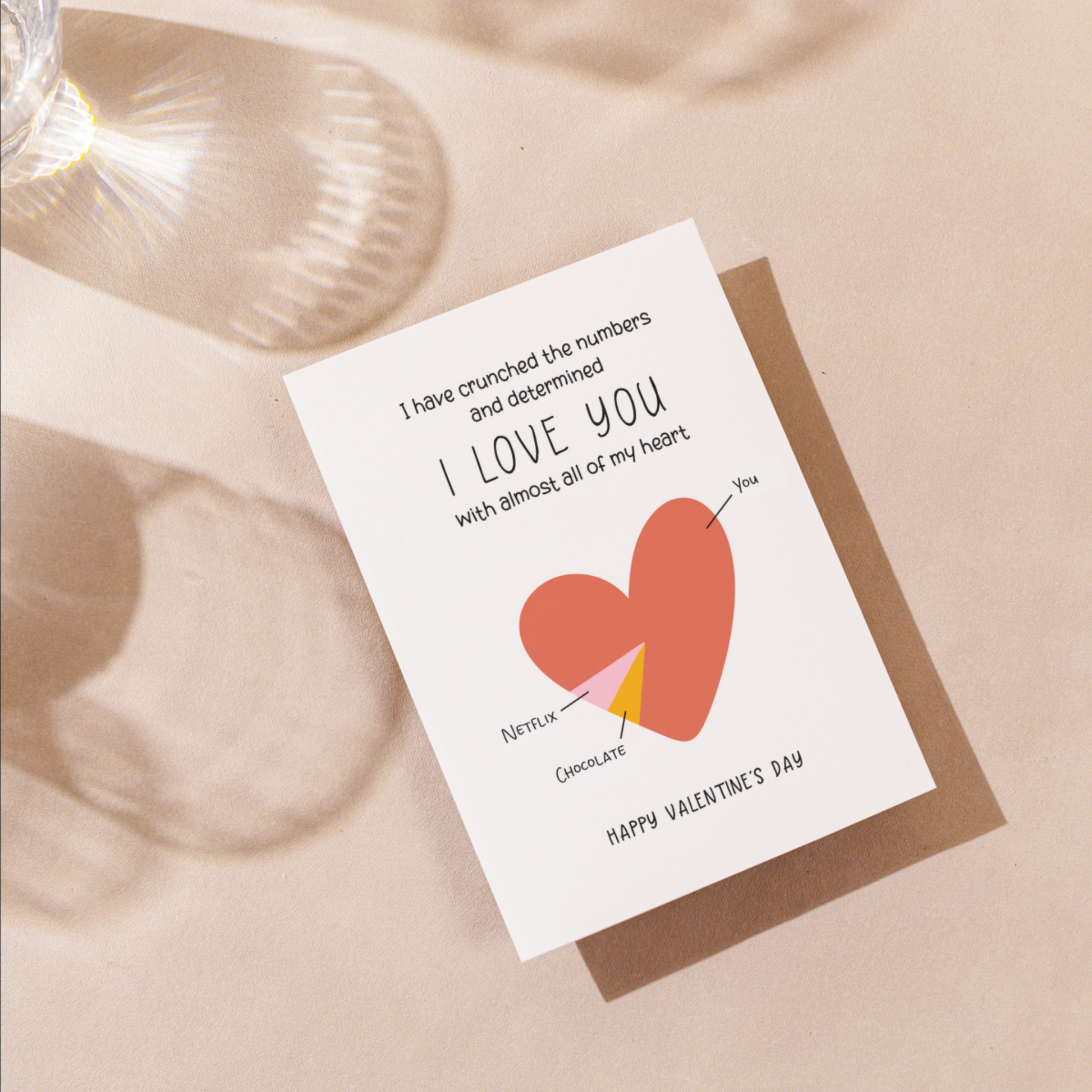 Funny Valentines Card - I Love You with Almost All My Heart - Swallow Wind Art