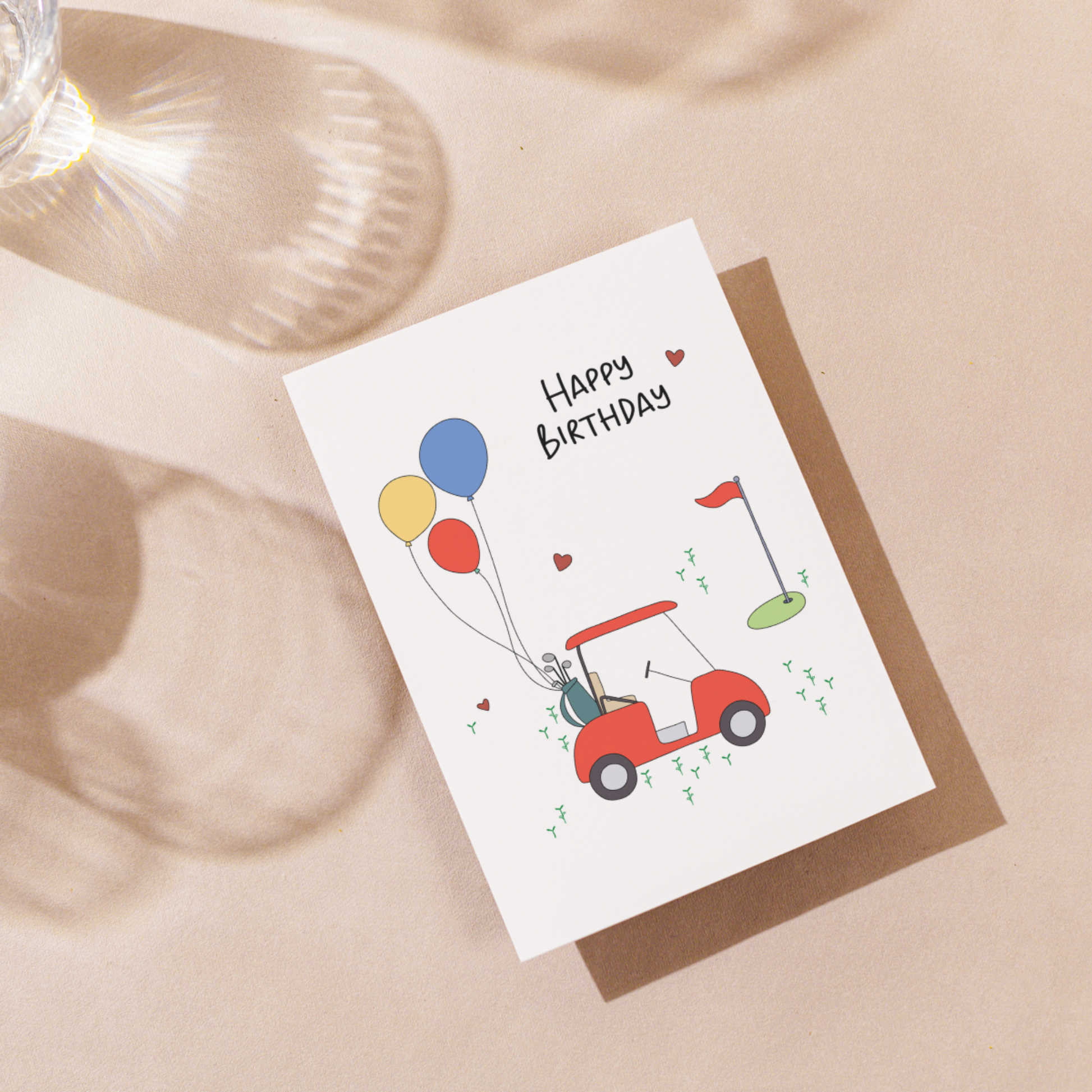 Golf Lover Birthday Card - Personalised Card - Swallow Wind Art