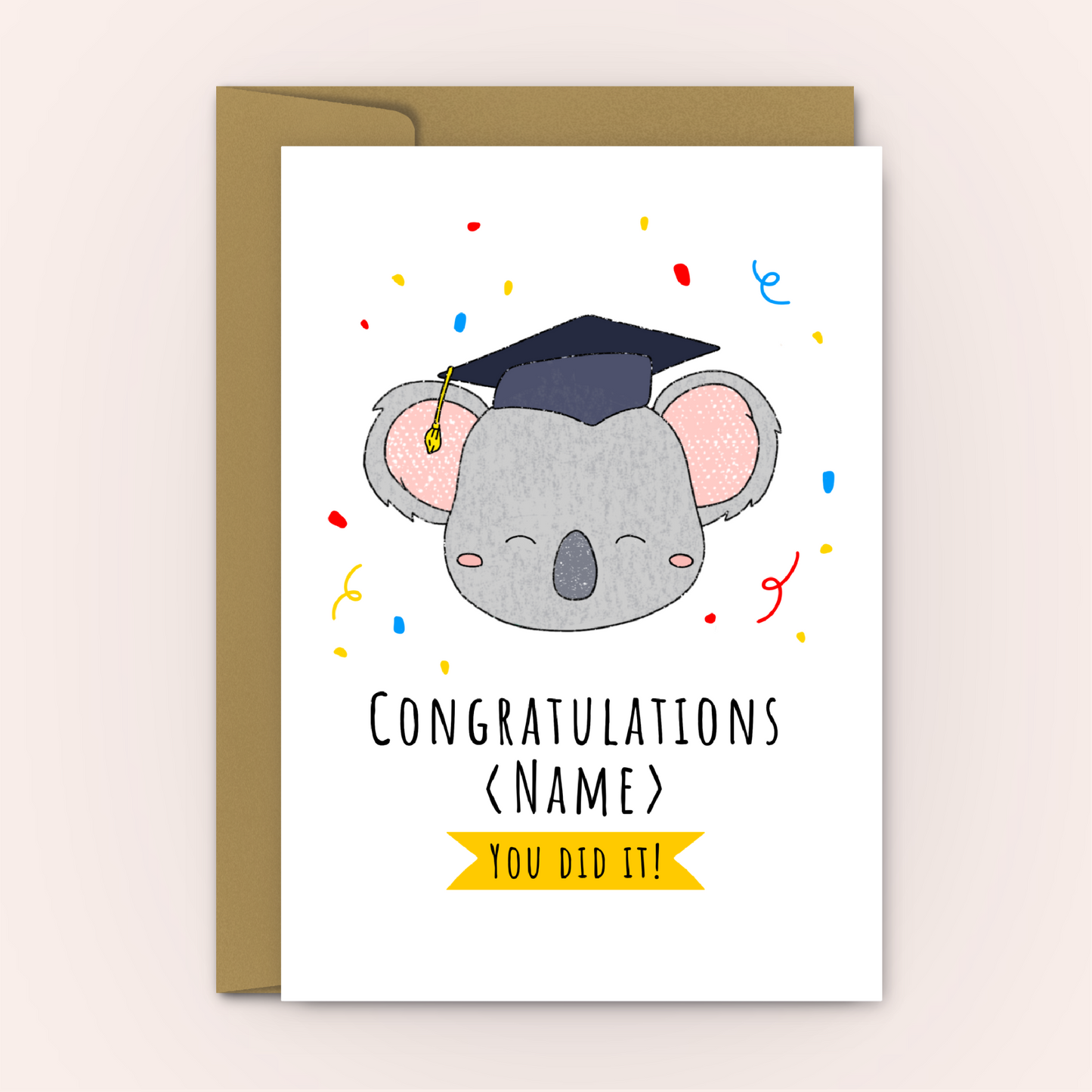 Koala Graduation, Kids, School, and University - Congratulations Card - Swallow Wind Art