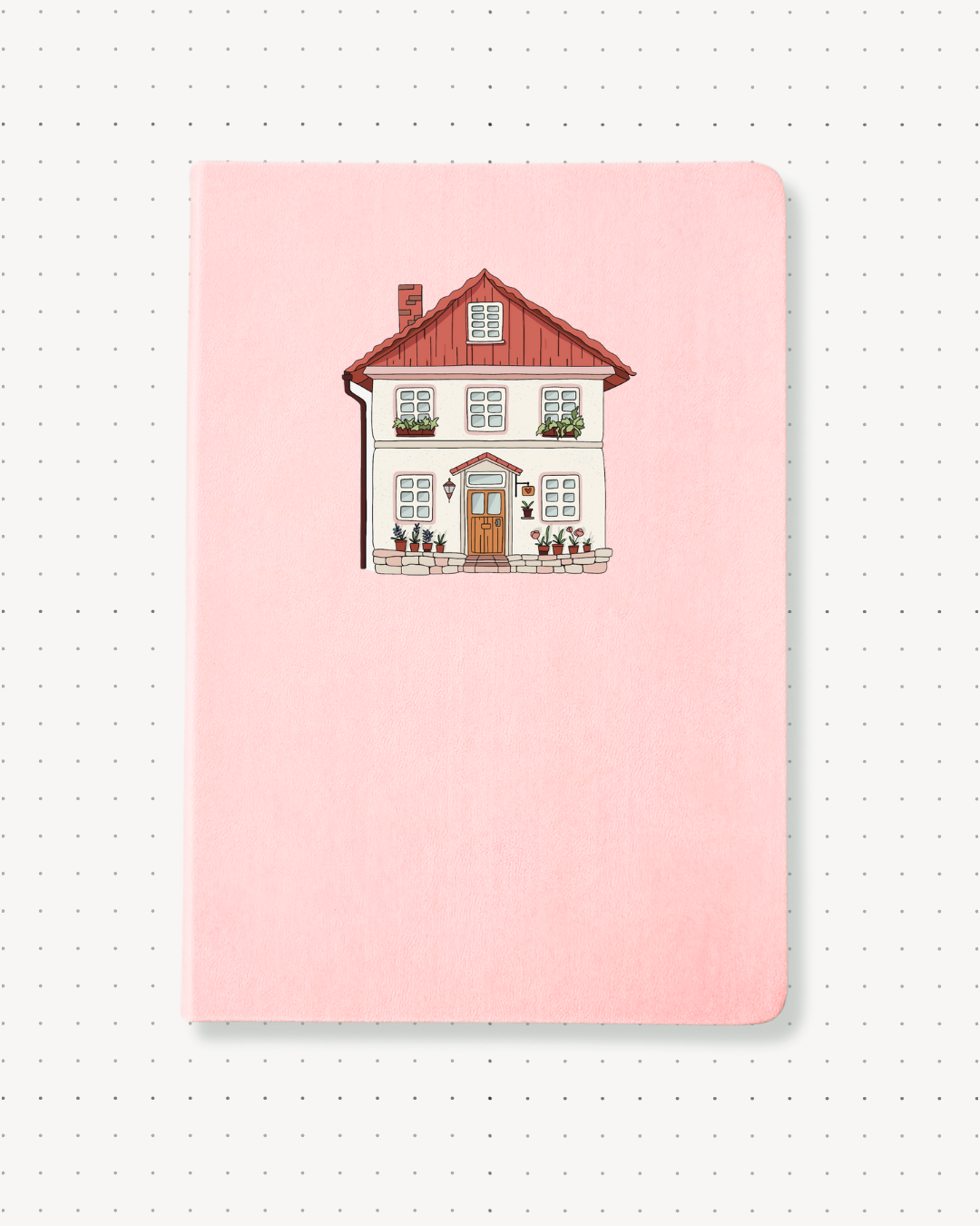 Dotted Notebooks - Cosy Cottage with Red Roof - Swallow Wind Art