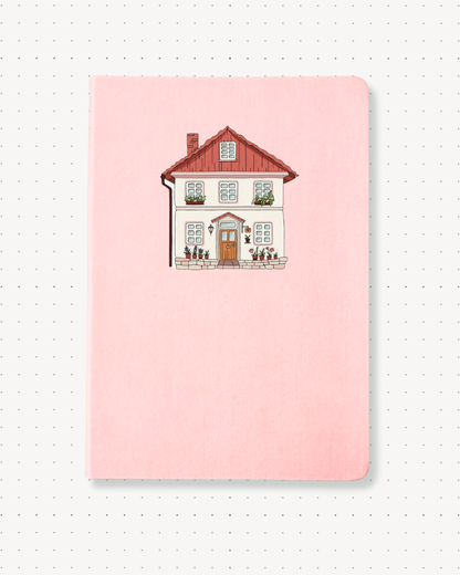 Dotted Notebooks - Cosy Cottage with Red Roof - Swallow Wind Art