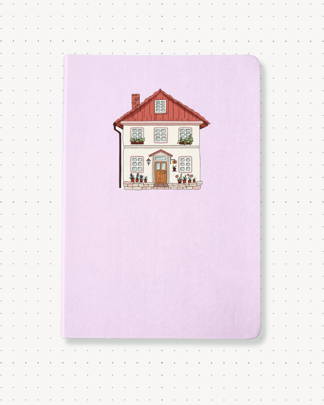 Dotted Notebooks - Cosy Cottage with Red Roof - Swallow Wind Art