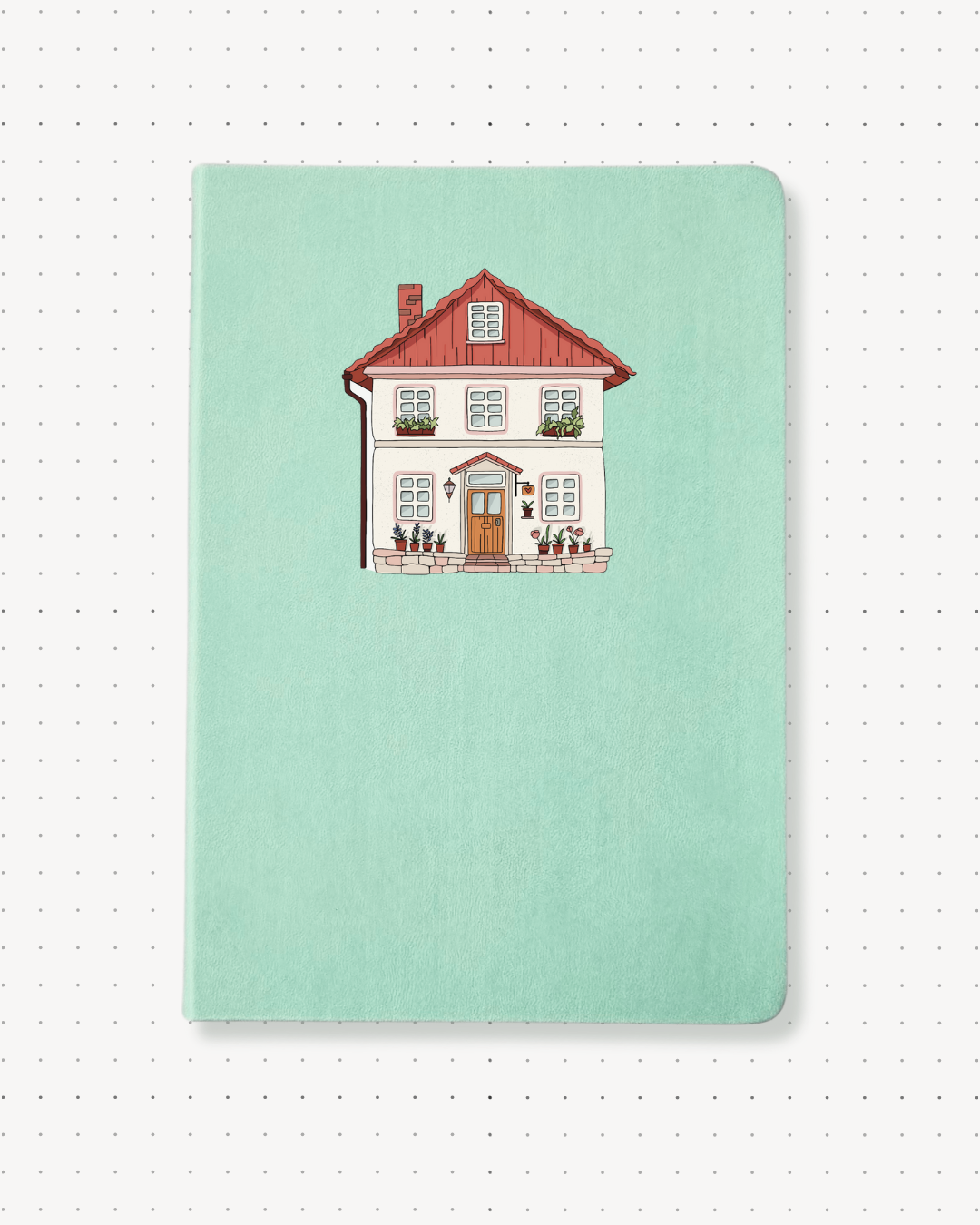 Dotted Notebooks - Cosy Cottage with Red Roof - Swallow Wind Art