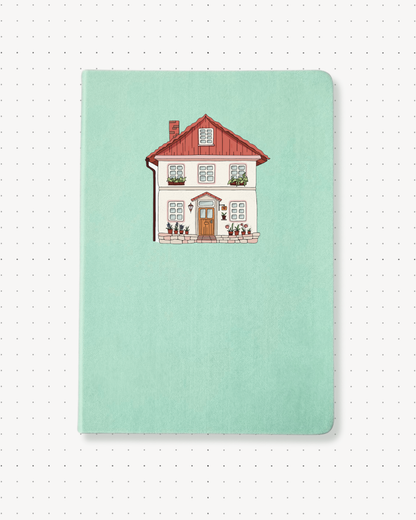 Dotted Notebooks - Cosy Cottage with Red Roof - Swallow Wind Art