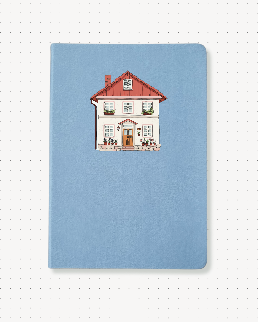 Dotted Notebooks - Cosy Cottage with Red Roof - Swallow Wind Art