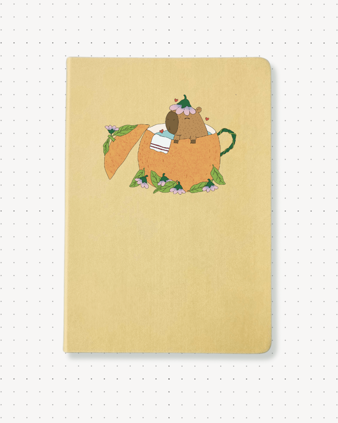 Dotted Notebooks - Capybara Orange - Swallow Wind Art