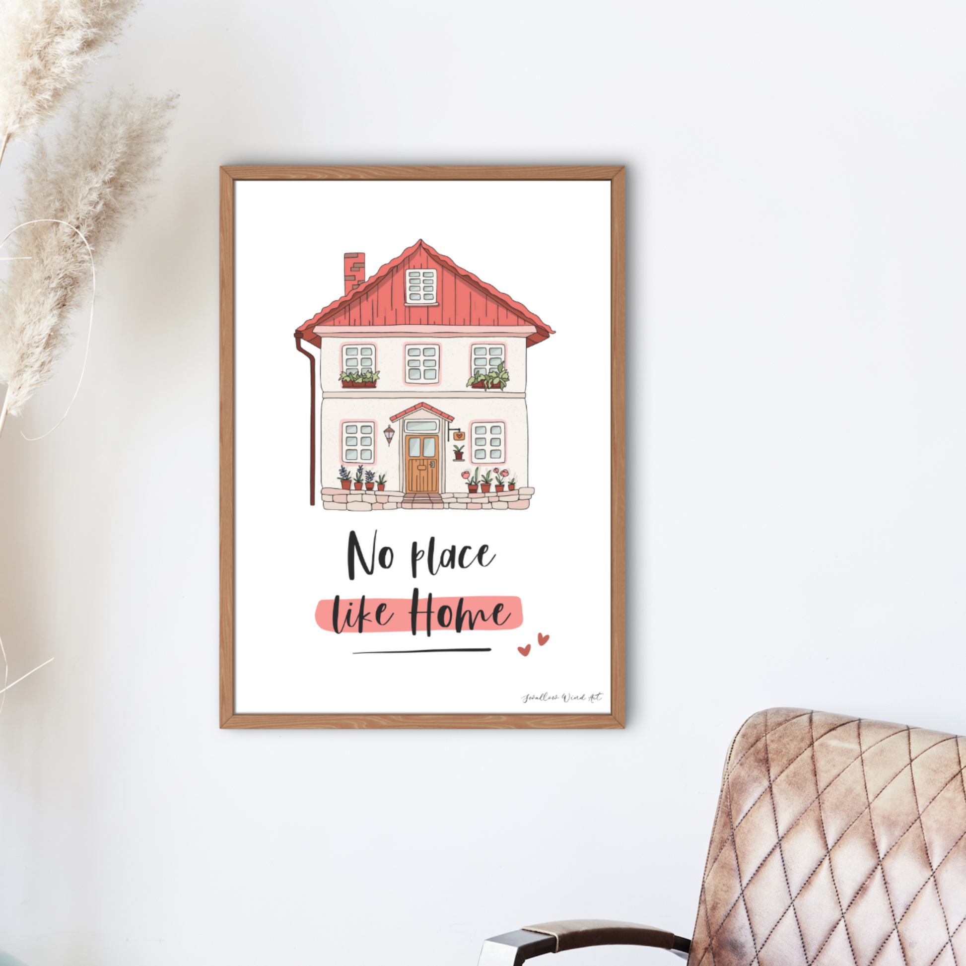 No Place Like Home - Housewarming Art Print (NOT Digital Download) - Swallow Wind Art