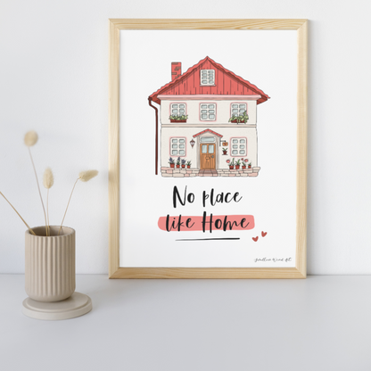 No Place Like Home - Housewarming Art Print (NOT Digital Download) - Swallow Wind Art