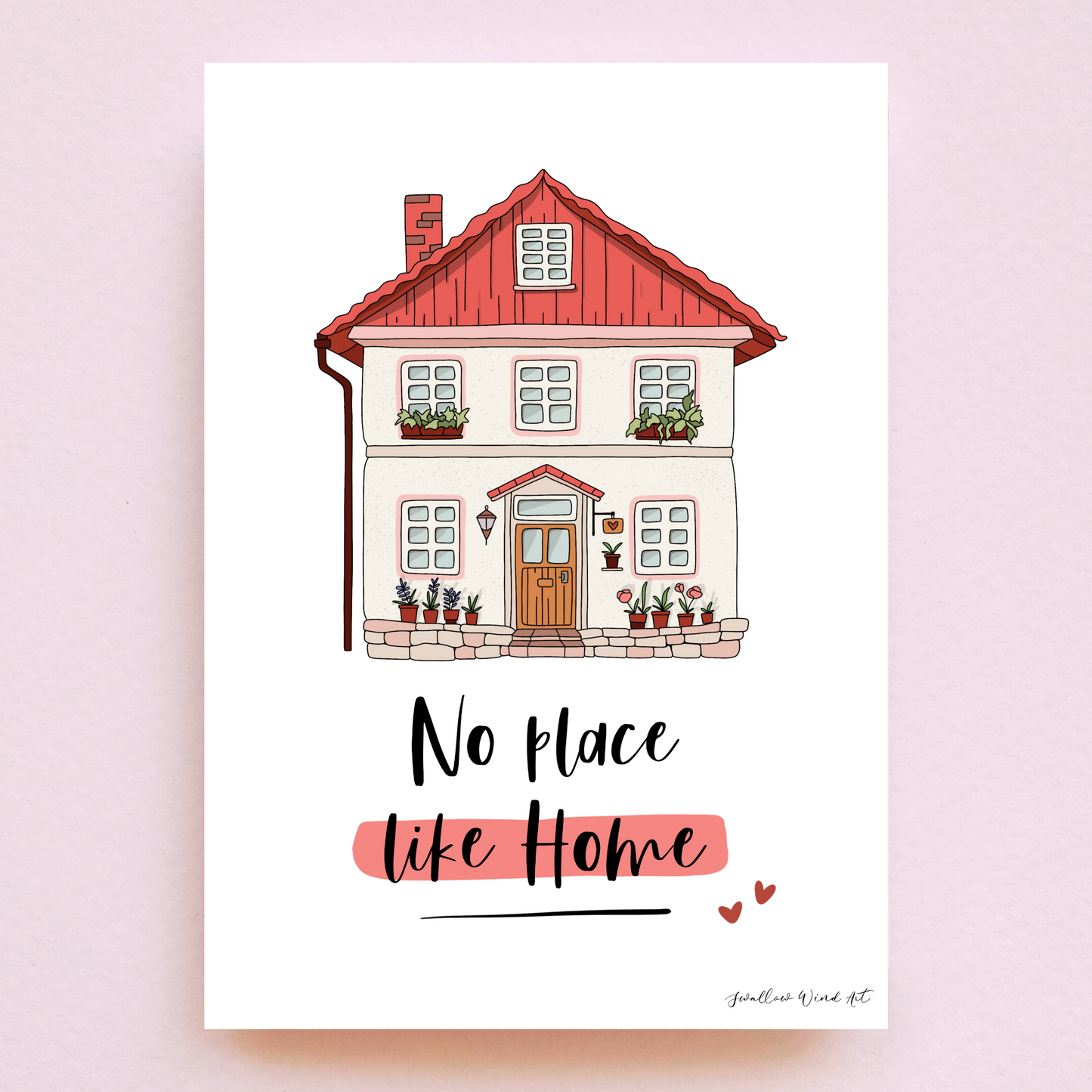 No Place Like Home - Housewarming Art Print (NOT Digital Download) - Swallow Wind Art