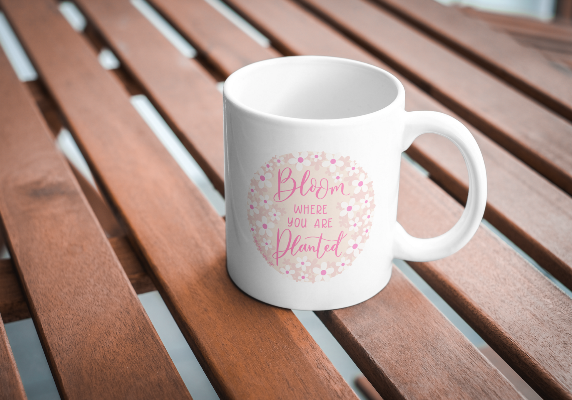 Motivational Quote Vinyl Sticker - Bloom Where You Are Planted - Swallow Wind Art