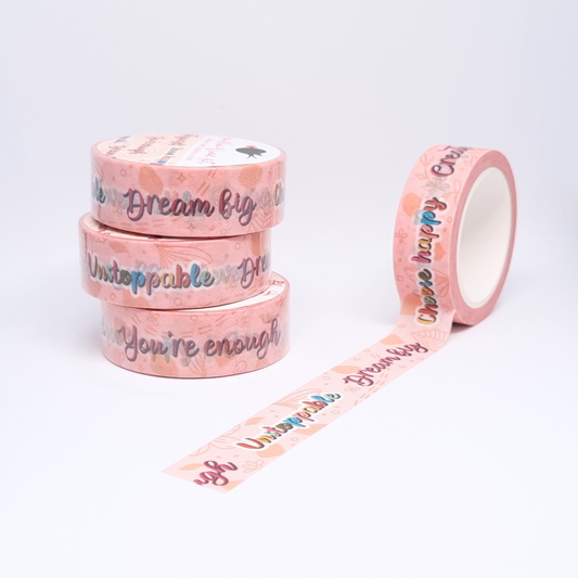 Positive Affirmation Washi Tape - Swallow Wind Art