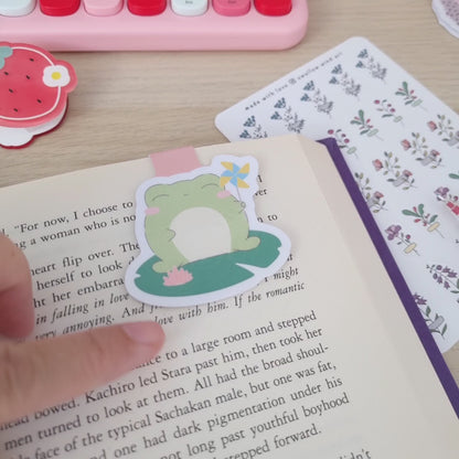 Magnetic Bookmark - Kawaii Happy Froggy