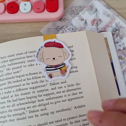 Magnetic Bookmark - Groodle the Artist Dog