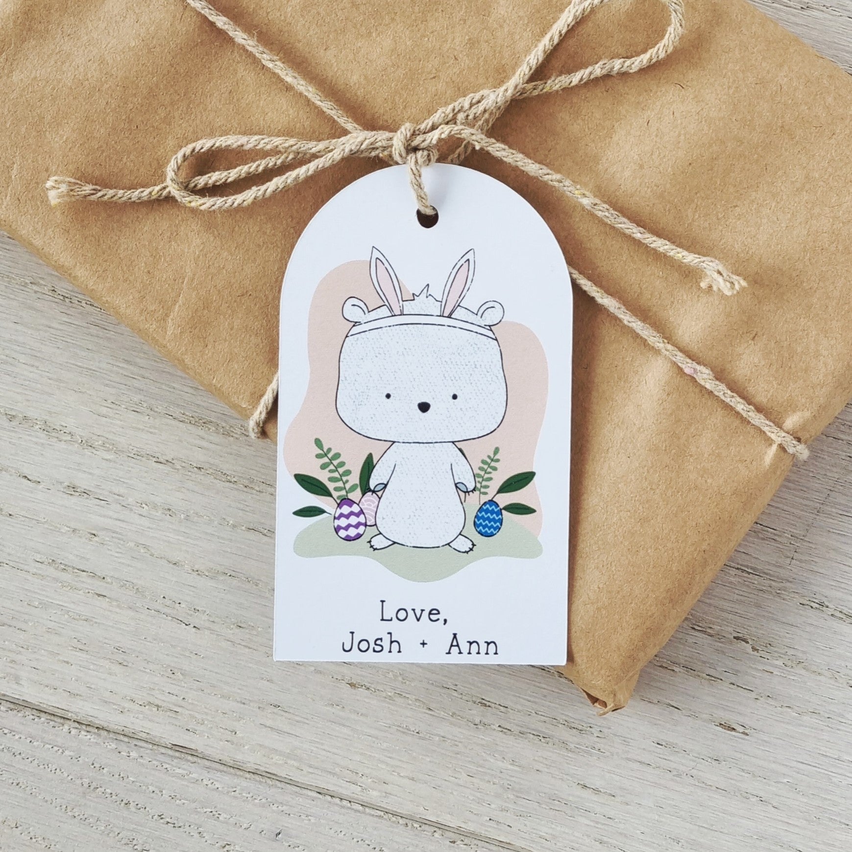 Custom Easter Gift Tags, Cute Animal Easter Gift Tags - Swallow Wind Art