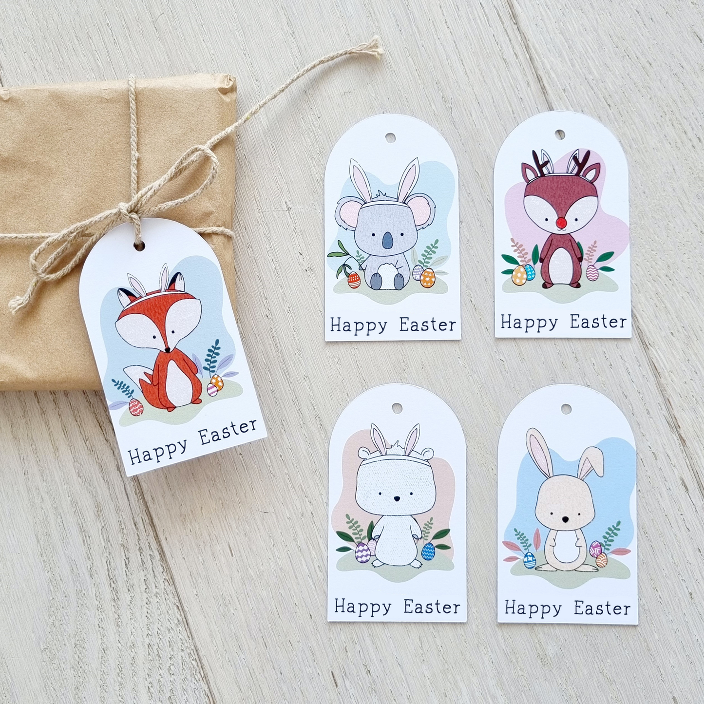 Custom Easter Gift Tags, Cute Animal Easter Gift Tags - Swallow Wind Art