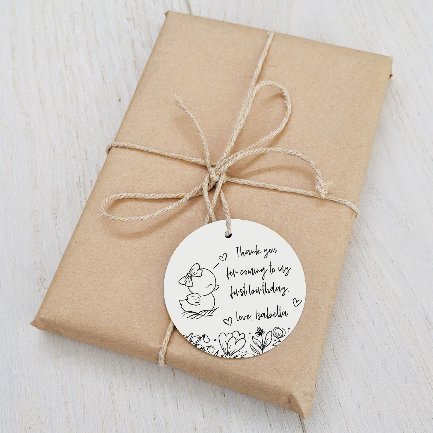 Baby Shower Favour Tag, Kids Birthday Party Tag - Swallow Wind Art