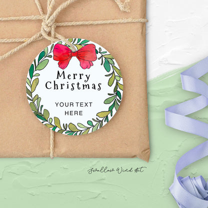 Personalised Christmas Gift Tag | Merry Christmas Gift Tag - Swallow Wind Art