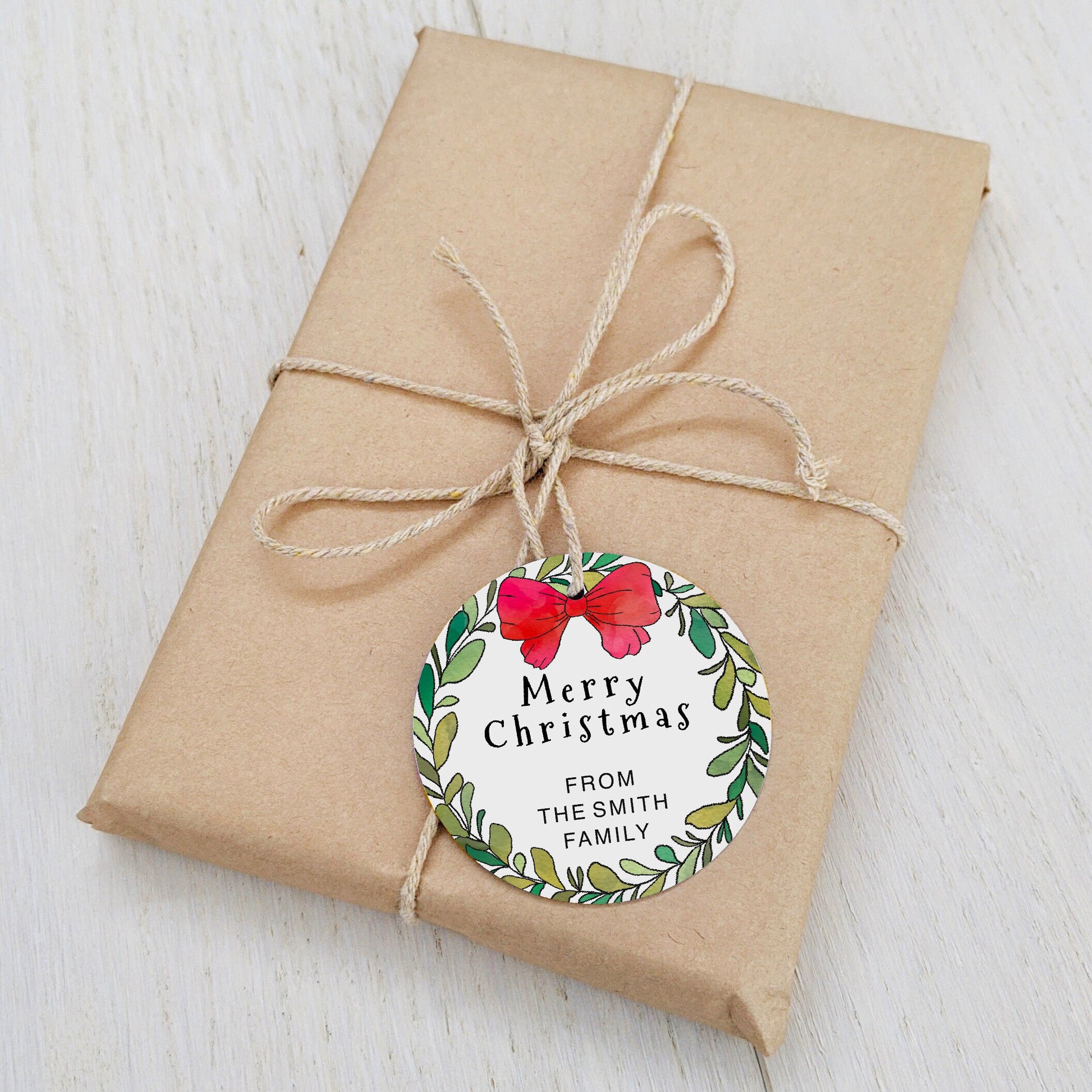 Personalised Christmas Gift Tag | Merry Christmas Gift Tag - Swallow Wind Art