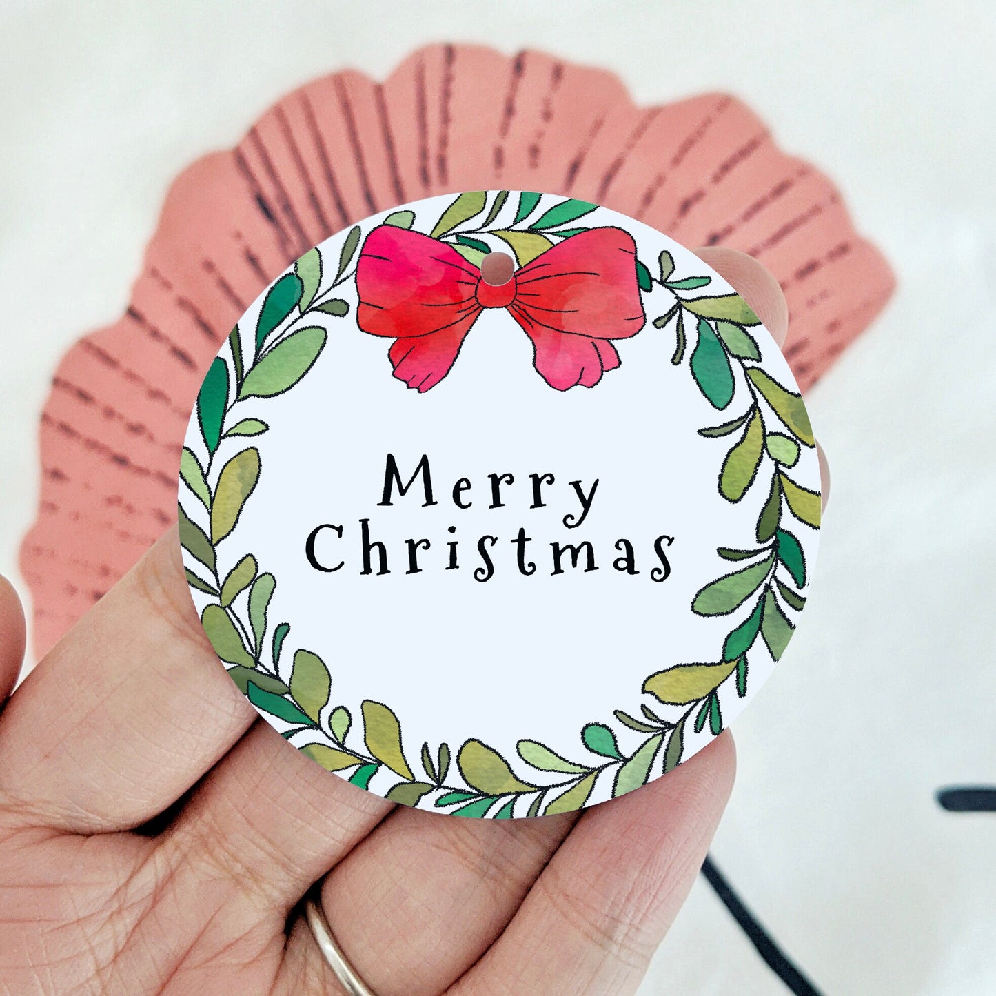 Personalised Christmas Gift Tag | Merry Christmas Gift Tag - Swallow Wind Art